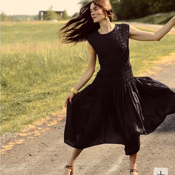 NWOT j crew Maude dress in drapey viscose twill - Picture 3 of 5